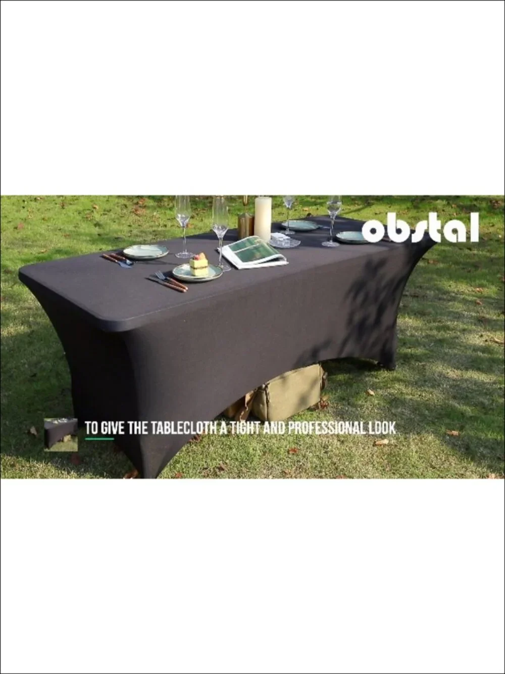6 Pack Stretch Spandex Table Covers for 6ft Tables Fitted Elastic